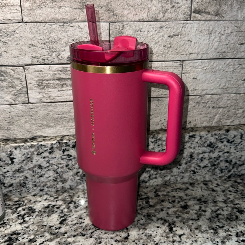 Stanley x Starbucks berry glitter holiday tumbler